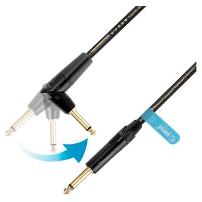 Adam Hall Cables 5 STAR IPPR 0600 FLIPJACK Cables para instrumentos, Palmer Adam Hall FLIPJACK, Conector recto y acodado, 6 m, negro Adam Hall Cables 5 STAR IPPR 0600 FLIPJACK Cables para instrumentos, Palmer Adam Hall FLIPJACK, Conector recto y acodado, 6 m, negro