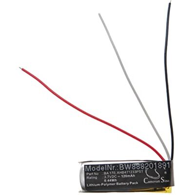 vhbw Batería reemplaza Sennheiser BA 170 AHB471233PST para auriculares inalámbricos, cascos (120 mAh, 3,7 V, Li-poli) vhbw Batería reemplaza Sennheiser BA 170 AHB471233PST para auriculares inalámbricos, cascos (120 mAh, 3,7 V, Li-poli)