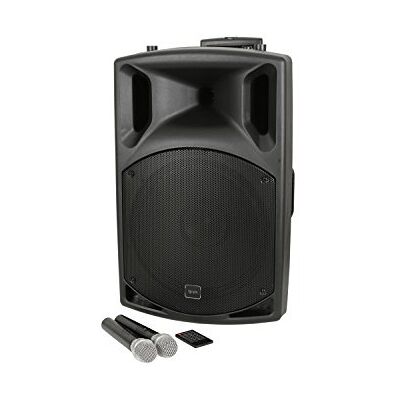 QTX Sistema PA portátil completo QX15PA Plus 2 micrófonos inalámbricos UHF y reproductor multimedia Conectividad USB/SD/FM/Bluetooth QTX Sistema PA portátil completo QX15PA Plus 2 micrófonos inalámbricos UHF y reproductor multimedia Conectividad USB/SD/FM/Bluetooth