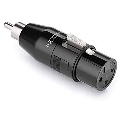 deleyCON Adaptador de Audio XLR a Conector RCA para Cable de 3 Pines Micrófono, Altavoz, Mezclador, Instrumentos Musicales, Estudio de Grabación deleyCON Adaptador de Audio XLR a Conector RCA para Cable de 3 Pines Micrófono, Altavoz, Mezclador, Instrumentos Musicales, Estudio de Grabación