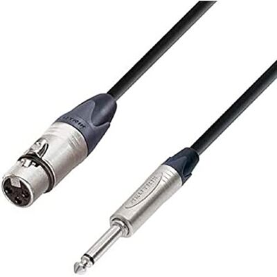 Adam Hall K5 MFP 0500 Micrófono Cable Neutrik XLR hembra a jack 6, 3 mm mono, 5 Adam Hall K5 MFP 0500 Micrófono Cable Neutrik XLR hembra a jack 6, 3 mm mono, 5