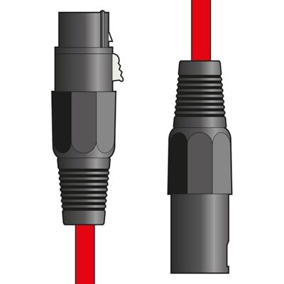 Citronic Cable XLR macho XLR hembra de alta calidad, cable de micrófono, rojo, 1,5 m Citronic Cable XLR macho XLR hembra de alta calidad, cable de micrófono, rojo, 1,5 m