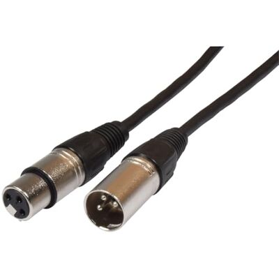 QTX – Cable adaptador macho a hembra y XLRF a XLRM de 6 m, color negro QTX – Cable adaptador macho a hembra y XLRF a XLRM de 6 m, color negro