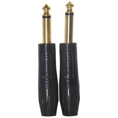 Ortola CF-2306F x 2 Pack de 2 conectores jack macho 1/4" mono, color negro Ortola CF-2306F x 2 Pack de 2 conectores jack macho 1/4" mono, color negro