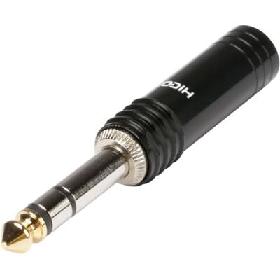 Hicon Conector Jack 6,3 mm estéreo macho vertical 3 puntos (la unidad) Hicon Conector Jack 6,3 mm estéreo macho vertical 3 puntos (la unidad)