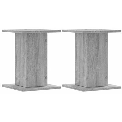 vidaXL Soportes Altavoces 2 uds Madera Gris Sonoma 30x30x40 cm vidaXL Soportes Altavoces 2 uds Madera Gris Sonoma 30x30x40 cm