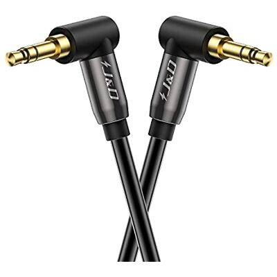 J&D Cable de Audio Estéreo, Cable Jack 3.5 Macho Macho, 90 Grados Ángulo Recto Concha de Cobre 3,5 mm Estéreo Audio Aux Cable para Tableta, Reproductor MP3 y Todos Los Demás Dispositivos, 4,5 Meter J&D Cable de Audio Estéreo, Cable Jack 3.5 Macho Macho, 90 Grados Ángulo Recto Concha de Cobre 3,5 mm Estéreo Audio Aux Cable para Tableta, Reproductor MP3 y Todos Los Demás Dispositivos, 4,5 Meter