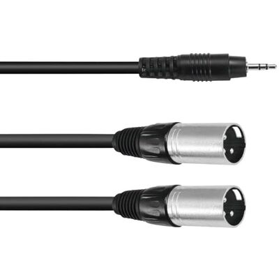 Omnitronic Adaptercable 3.5 Jack / 2xXLR (M) 3m bk Omnitronic Adaptercable 3.5 Jack / 2xXLR (M) 3m bk