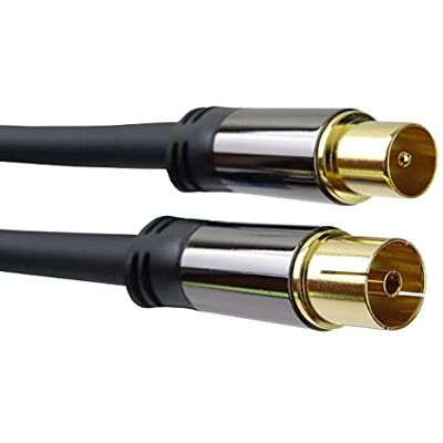 PremiumCord kjqiec015 Cable de conexión de antena TV HQ - 75 Ohm PremiumCord kjqiec015 Cable de conexión de antena TV HQ - 75 Ohm