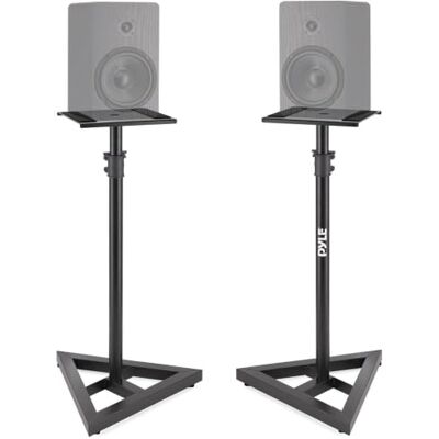 Pyle Soporte para Altavoces, Altura Regulable 66 – 132 cm, trípode Universal para Altavoces, Soporte para Altavoz, Base Triangular Estable, Soporte para Monitor de Estudio, soporta 40 kg, par Pyle Soporte para Altavoces, Altura Regulable 66 – 132 cm, trípode Universal para Altavoces, Soporte para Altavoz, Base Triangular Estable, Soporte para Monitor de Estudio, soporta 40 kg, par