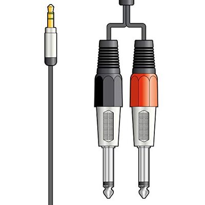 Citronic Chord Stereo Minijack To 2 Mono Jack Lead 1.5M Citronic Chord Stereo Minijack To 2 Mono Jack Lead 1.5M