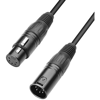 Adam Hall Cables 3 STAR DGH 0050 Cable DMX de XLR 5 Pines macho a XLR 5 Pines hembra 0,5 m Adam Hall Cables 3 STAR DGH 0050 Cable DMX de XLR 5 Pines macho a XLR 5 Pines hembra 0,5 m