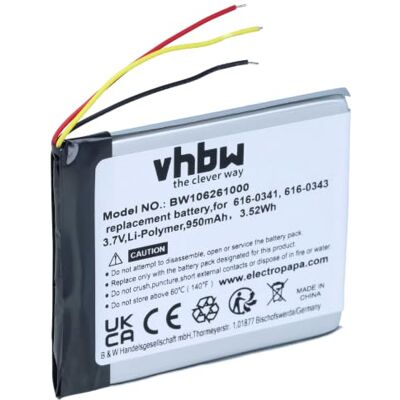 vhbw Batería compatible con Apple iPod Touch MB376LL/A MB528LL/A, MA623LL/B, MA627LL/B reproductor de música MP3 (950 mAh, 3,7 V, Li-poli) vhbw Batería compatible con Apple iPod Touch MB376LL/A MB528LL/A, MA623LL/B, MA627LL/B reproductor de música MP3 (950 mAh, 3,7 V, Li-poli)