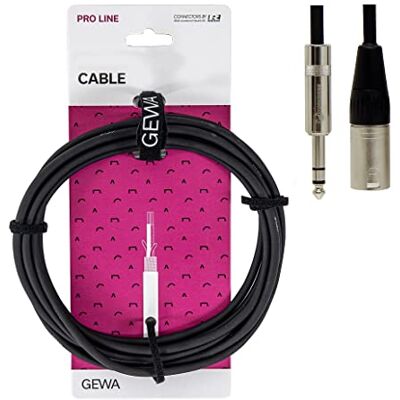 GEWA Conexión simétrica de audio Pro Line 3m, negro, conector REAN, 1x jack estéreo de 6,3 mm 1x XLR (m), GEWA Conexión simétrica de audio Pro Line 3m, negro, conector REAN, 1x jack estéreo de 6,3 mm 1x XLR (m),