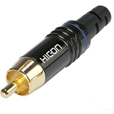 Hicon Conector RCA hi-cm06 (la unidad), azul Hicon Conector RCA hi-cm06 (la unidad), azul
