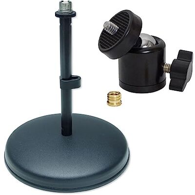 keepdrum Soporte de mesa para micrófono y adaptador de trípode (1/4", 3/8") keepdrum Soporte de mesa para micrófono y adaptador de trípode (1/4", 3/8")