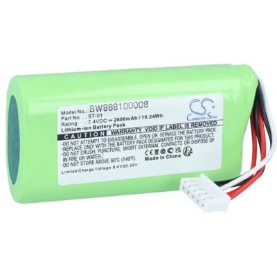 vhbw Batería compatible con Sony SRS-XB2 SRS-XB20, SRS-X3 altavoces, cajas acústicas (2600 mAh, 7,4 V, Li-Ion) Reemplaza Sony ST-01, ST-02 vhbw Batería compatible con Sony SRS-XB2 SRS-XB20, SRS-X3 altavoces, cajas acústicas (2600 mAh, 7,4 V, Li-Ion) Reemplaza Sony ST-01, ST-02