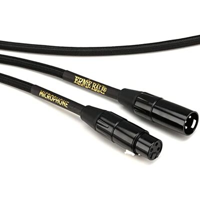 Ernie Ball Cable para micrófono XLR trenzado macho/hembra 1,5 m. Negro Ernie Ball Cable para micrófono XLR trenzado macho/hembra 1,5 m. Negro