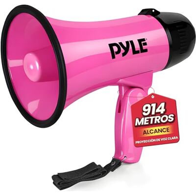 Pyle megafono, Portatil, Altavoz, Sirena, Compacto, Funciona con Pilas, Potencia de 20V, Microfono, Sonido PA, Mango Plegable, Ideal para policias, Porristas, Entrenadores Pyle megafono, Portatil, Altavoz, Sirena, Compacto, Funciona con Pilas, Potencia de 20V, Microfono, Sonido PA, Mango Plegable, Ideal para policias, Porristas, Entrenadores