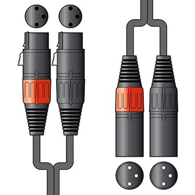 Citronic Chord 2XF-2XM150 1,5 m 2 x XLRF a 2 x XLRM plomo Citronic Chord 2XF-2XM150 1,5 m 2 x XLRF a 2 x XLRM plomo