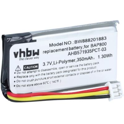 vhbw Batería reemplaza Sennheiser CP-SN800 BAP 800 para amplificador estéreo, amplificador Hifi (350 mAh, 3,7 V, Li-poli) vhbw Batería reemplaza Sennheiser CP-SN800 BAP 800 para amplificador estéreo, amplificador Hifi (350 mAh, 3,7 V, Li-poli)