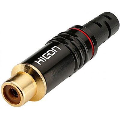 Hicon RCA Female Phono red coded Jack by Sommer Cable Hicon RCA Female Phono red coded Jack by Sommer Cable