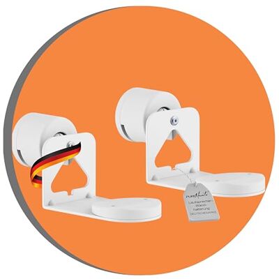 PureMounts Soporte de Altavoz para Sonos Era 100 & 300 Juego de 2, Soporte de Pared para Altavoz con gestión de Cables, Giratorio +/-30°, inclinable 0/-30°, Capacidad de Carga de 5 kg, Blanco PureMounts Soporte de Altavoz para Sonos Era 100 & 300 Juego de 2, Soporte de Pared para Altavoz con gestión de Cables, Giratorio +/-30°, inclinable 0/-30°, Capacidad de Carga de 5 kg, Blanco