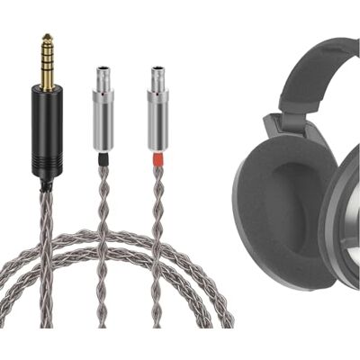GEEKRIA Apollo Cable de audio de actualización de plata de cristal único, compatible con Sennheiser HD800 HD800S HD820, 4,4 mm, cable de repuesto para auriculares (4,2 ft / 130 cm) GEEKRIA Apollo Cable de audio de actualización de plata de cristal único, compatible con Sennheiser HD800 HD800S HD820, 4,4 mm, cable de repuesto para auriculares (4,2 ft / 130 cm)