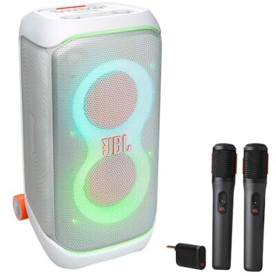 JBL PartyBox Stage 320 Altavoz portátil para fiesta con sistema de micrófono inalámbrico (blanco) JBL PartyBox Stage 320 Altavoz portátil para fiesta con sistema de micrófono inalámbrico (blanco)