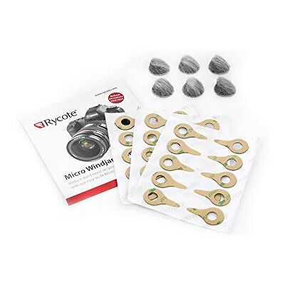 Rycote RYCOTR 065547 Caja de 25 microcortavientos con 30 adhesivos de cuthole Rycote RYCOTR 065547 Caja de 25 microcortavientos con 30 adhesivos de cuthole