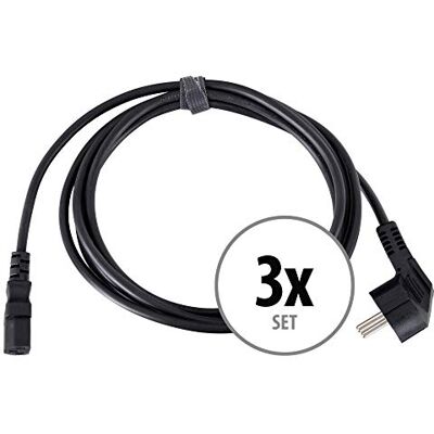 Pronomic EUIEC-3 Cable De Alimentación Para Equipos 3m Set De 3, 3 x 0 Pronomic EUIEC-3 Cable De Alimentación Para Equipos 3m Set De 3, 3 x 0