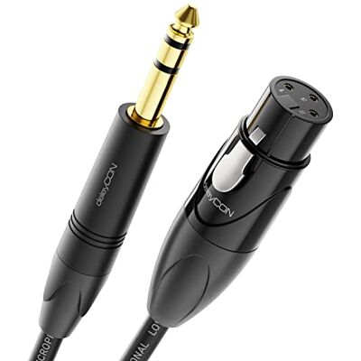 deleyCON 3,0m XLR a Toma Jack Estéreo de 6,35mm Cable de Micrófono Cable Adaptador de Audio AUX Calidad de Estudio Hecho de Cobre OFC Puro (AWG24) Clavija XLR a Toma Jack 6,35mm deleyCON 3,0m XLR a Toma Jack Estéreo de 6,35mm Cable de Micrófono Cable Adaptador de Audio AUX Calidad de Estudio Hecho de Cobre OFC Puro (AWG24) Clavija XLR a Toma Jack 6,35mm