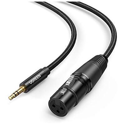 UGREEN Cable de 3,5 mm a XLR, Cable de Micrófono de 3,5 mm Macho a XLR Hembra, Adaptador Jack 3.5mm a XLR de 3 Pins Compatible con Teléfono, Tableta, Cámara,Portátil, Micrófono, Altavoz, 2Metros UGREEN Cable de 3,5 mm a XLR, Cable de Micrófono de 3,5 mm Macho a XLR Hembra, Adaptador Jack 3.5mm a XLR de 3 Pins Compatible con Teléfono, Tableta, Cámara,Portátil, Micrófono, Altavoz, 2Metros