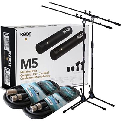 RØDE M5 MP par de micrófonos condensadores estéreo + 2X trípode keepdrum + 2X cable RØDE M5 MP par de micrófonos condensadores estéreo + 2X trípode keepdrum + 2X cable