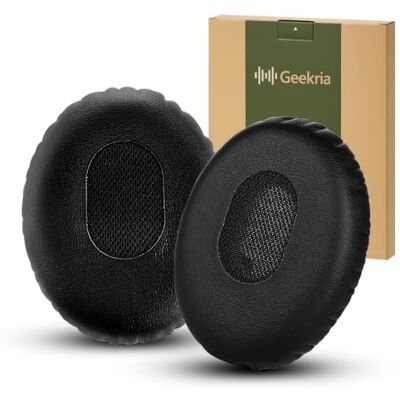 GEEKRIA Almohadillas de Repuesto compatibles con Bose QC3 ON-Ear, Auriculares QuietComfort 3, Cojines para los oídos (Negro) GEEKRIA Almohadillas de Repuesto compatibles con Bose QC3 ON-Ear, Auriculares QuietComfort 3, Cojines para los oídos (Negro)