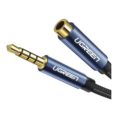 UGREEN Cable Alargador Jack 3.5 mm AV118 2m Azul UGREEN Cable Alargador Jack 3.5 mm AV118 2m Azul