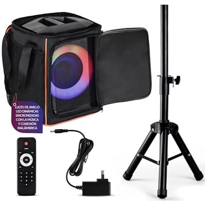 Pyle Altavoz Grande, Bluetooth, Portátil, Sistema True Wireless Stereo, con Bolsa de Transporte y Tripode Pyle Altavoz Grande, Bluetooth, Portátil, Sistema True Wireless Stereo, con Bolsa de Transporte y Tripode