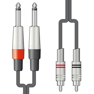 Citronic Chord 2R-2M6J600 Cable de conexión RCA a jack mono (6 m) Citronic Chord 2R-2M6J600 Cable de conexión RCA a jack mono (6 m)