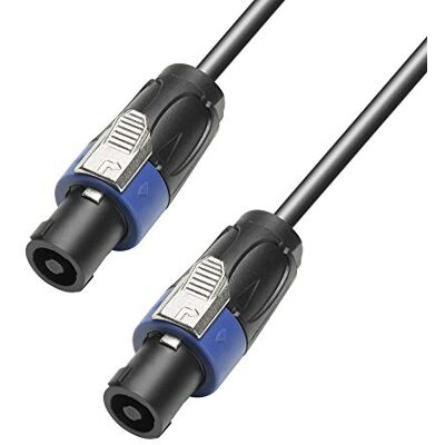 Adam Hall Cables 4 STAR S215 SS 0500 Cable de altavoz 2 x 1,5 mm² Conectores de altavoz estándar de 4 polos 5 m Adam Hall Cables 4 STAR S215 SS 0500 Cable de altavoz 2 x 1,5 mm² Conectores de altavoz estándar de 4 polos 5 m