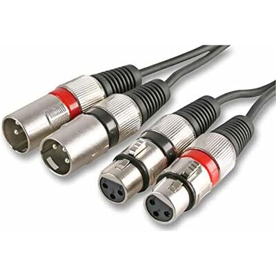 Cable XLR Camden Tools 3 pines Macho a Hembra 1,2m Negro Cable XLR Camden Tools 3 pines Macho a Hembra 1,2m Negro