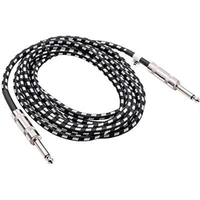 vhbw Cable auxiliar de 3m para guitarra compatible para clavijas audio de 6,35 mm Cable audio con clavija macho jack de 6,35 mm, recto, trenzado vhbw Cable auxiliar de 3m para guitarra compatible para clavijas audio de 6,35 mm Cable audio con clavija macho jack de 6,35 mm, recto, trenzado