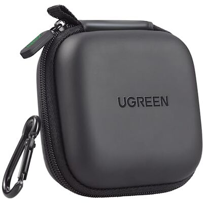 UGREEN Funda Almacenamiento para Auriculares, Bolsa Portátil de EVA con Mosquetón, Estuche Rigida Impermeable para Guardar Airpods, Cables, Cargador, Tarjeta SD, Memoria USB, MP3, Llaves UGREEN Funda Almacenamiento para Auriculares, Bolsa Portátil de EVA con Mosquetón, Estuche Rigida Impermeable para Guardar Airpods, Cables, Cargador, Tarjeta SD, Memoria USB, MP3, Llaves