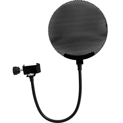 Omnitronic Micrófono filtro pop metal, negro Omnitronic Micrófono filtro pop metal, negro