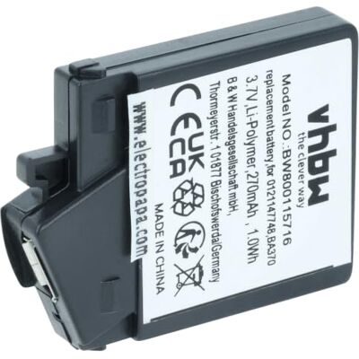 vhbw Batería reemplaza Sennheiser 0121147748 BA370, BA-370PX, BA 370 PX para auriculares inalámbricos, cascos (270 mAh, 3,7 V, Li-poli) vhbw Batería reemplaza Sennheiser 0121147748 BA370, BA-370PX, BA 370 PX para auriculares inalámbricos, cascos (270 mAh, 3,7 V, Li-poli)