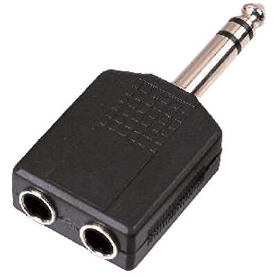 Soundsation Adattatore Jack Maschio 6.3mm STEREO 2 Jack Femmina 6.3mm STEREO (conf. 1 pezzo) Soundsation Adattatore Jack Maschio 6.3mm STEREO 2 Jack Femmina 6.3mm STEREO (conf. 1 pezzo)