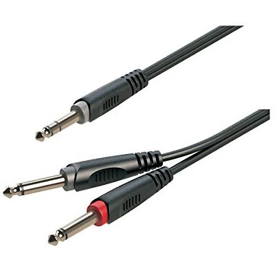 Soundsation – Cable adaptador (1 conector jack 6,3 estéreo – 2 Jack 6,3 mono/1,5 Mt) Soundsation – Cable adaptador (1 conector jack 6,3 estéreo – 2 Jack 6,3 mono/1,5 Mt)