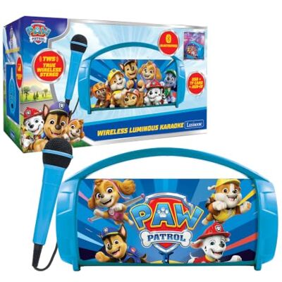 LEXIBOOK , Patrulla Canina, Altavoz Karaoke con Luces, Azul, Altavoz Bluetooth con luces de colores, micrófono de karaoke, función TWS y batería recargable para llevar. LEXIBOOK , Patrulla Canina, Altavoz Karaoke con Luces, Azul, Altavoz Bluetooth con luces de colores, micrófono de karaoke, función TWS y batería recargable para llevar.