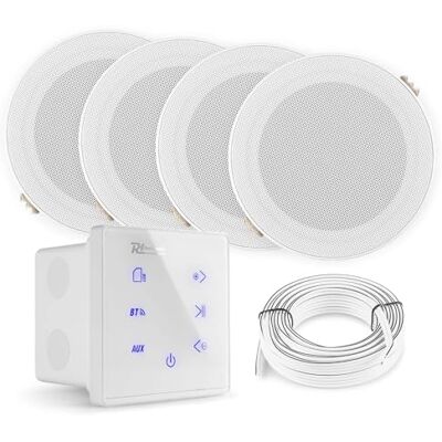 Power Dynamics A100 Altavoz Bluetooth para baño 5" 160W Blanco Protección IPX5, apto para zonas húmedas, reproducción inalámbrica, para estancias amplias Power Dynamics A100 Altavoz Bluetooth para baño 5" 160W Blanco Protección IPX5, apto para zonas húmedas, reproducción inalámbrica, para estancias amplias