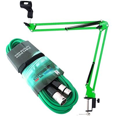keepdrum 5-nb35 gr verde brazo articulado de trípode + Micrófono Cable 6 m verde keepdrum 5-nb35 gr verde brazo articulado de trípode + Micrófono Cable 6 m verde