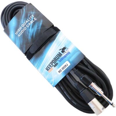 keepdrum MC de 003 X J 10 m Cable de audio Caja Cable XLR Male – jack 6,3 mm keepdrum MC de 003 X J 10 m Cable de audio Caja Cable XLR Male – jack 6,3 mm